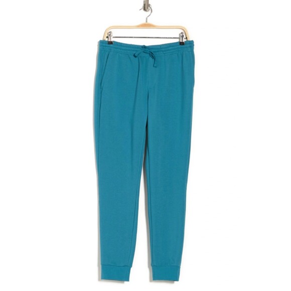 NWT Men's Fleece Knit Teal Larkspur Drawstring Joggers by Abound Size XL - Picture 2 of 2